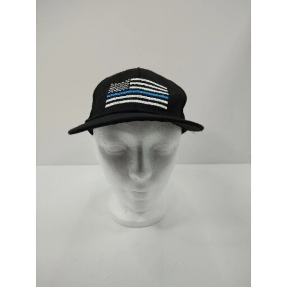 American Flag Blue Line Ball Cap Hat Adjustable Baseball